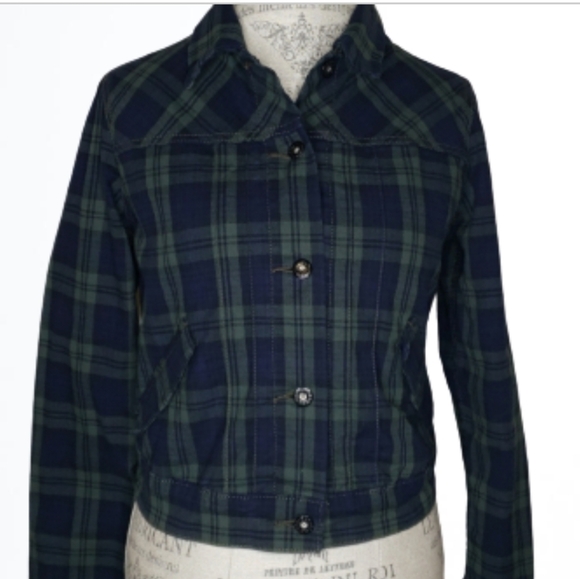 Levi's Trucker Jacket Tartan Plaid Size M